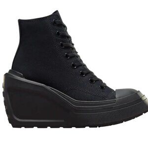 Chuck 70 De Luxe Wedge Platform Triple Black Size 8 A08094C